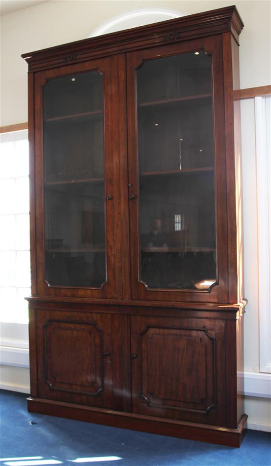 A large early 19th century mahogany library bookcase, W.6ft 1.5in. H.10ft D.1ft 2.5in.